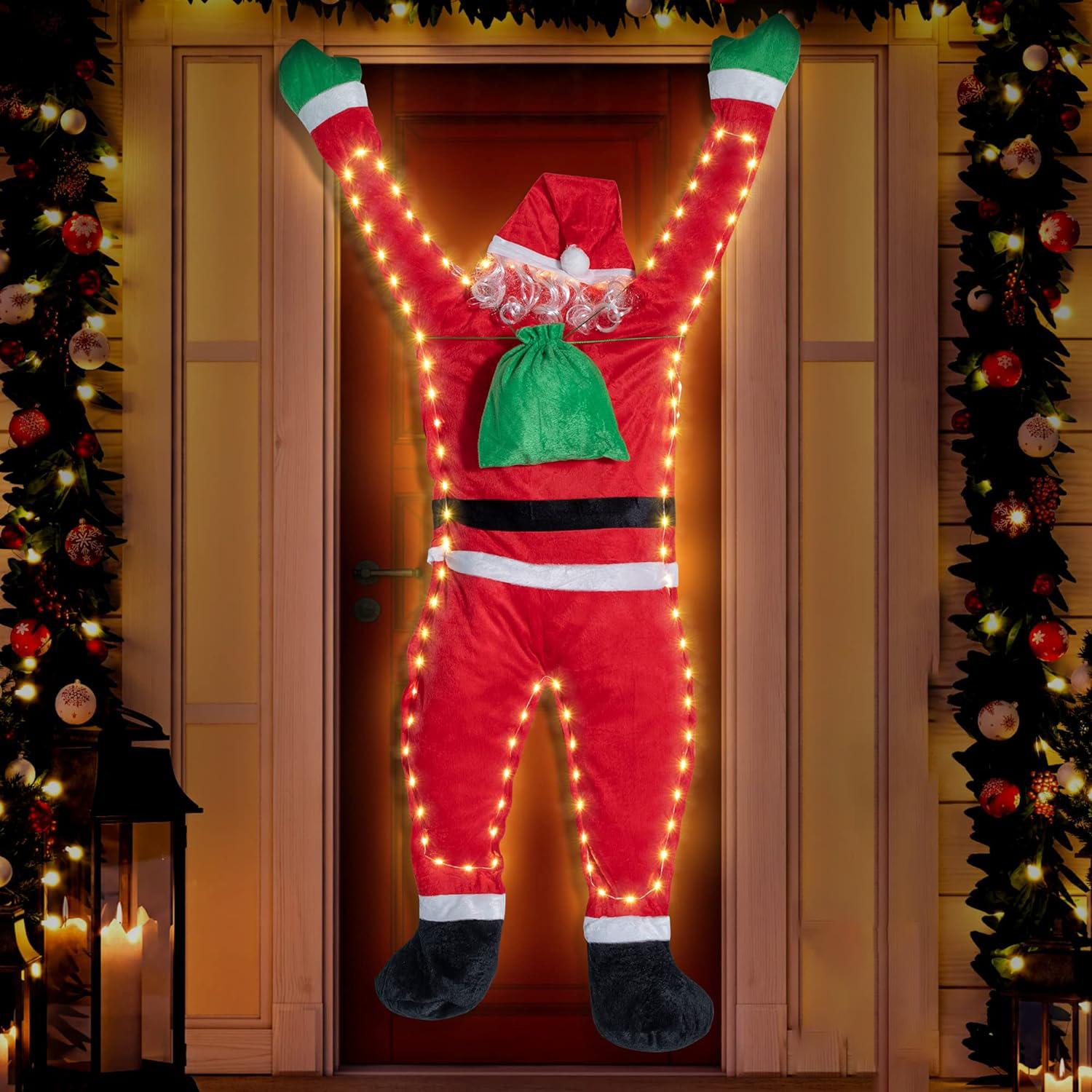 Outdoor Lighting Pendant - Light Up Santa Claus Santa Claus