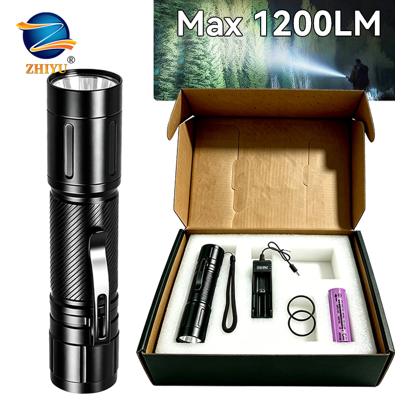 Outdoor Lighting Brands - 1200LM Fixed Focus LED Flashlight Powerful