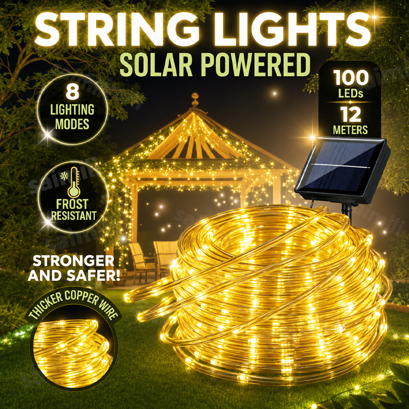 Outdoor Lighting Permanent - LED String Lights Garden Outdoor Solar