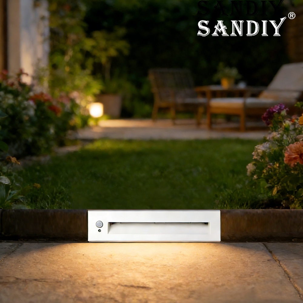Outdoor Lighting Recessed - SANDIY Recessed Stair Lights Motion Sensor