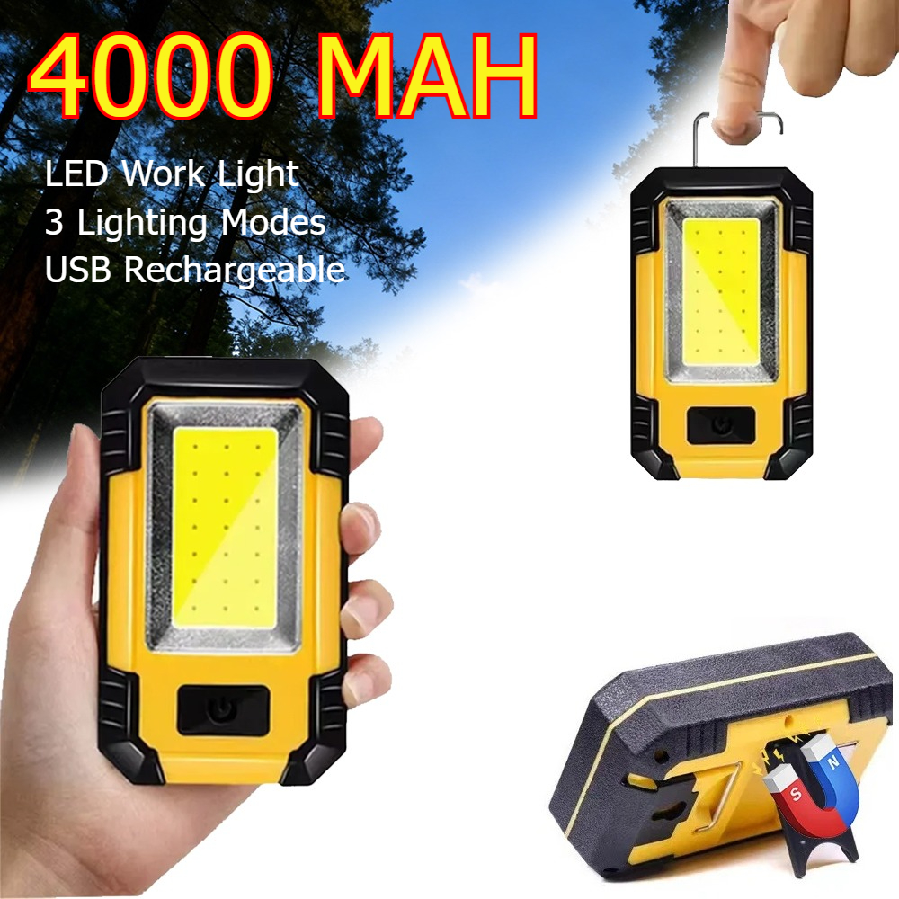 Outdoor Lighting Hooks - Rechargeable 4000MaH Work Light Super Bright