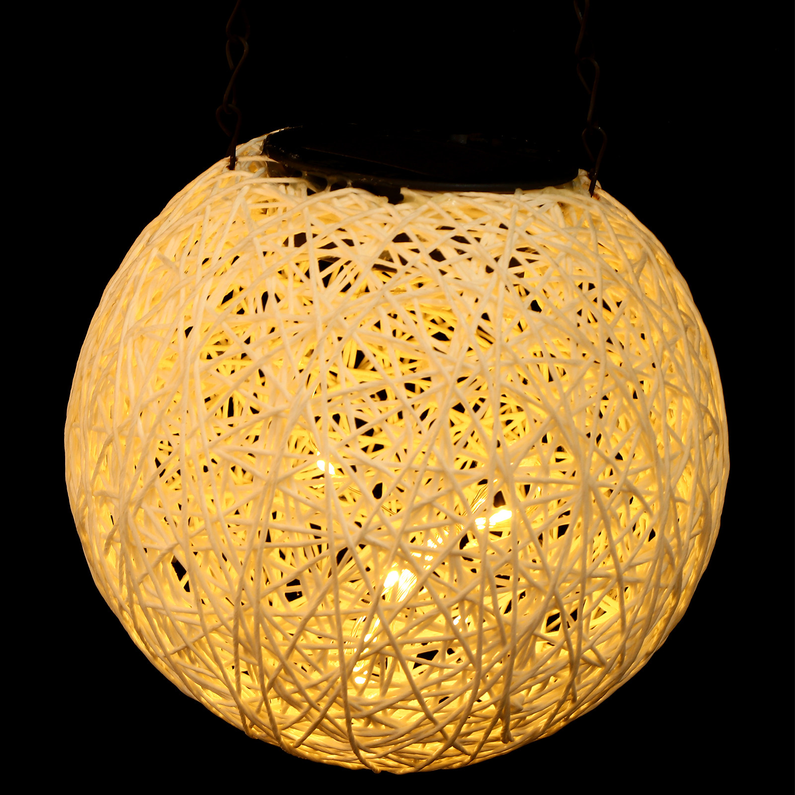 Outdoor Lighting Pendant - 1Pcs Solar Garden Light Rattan Ball