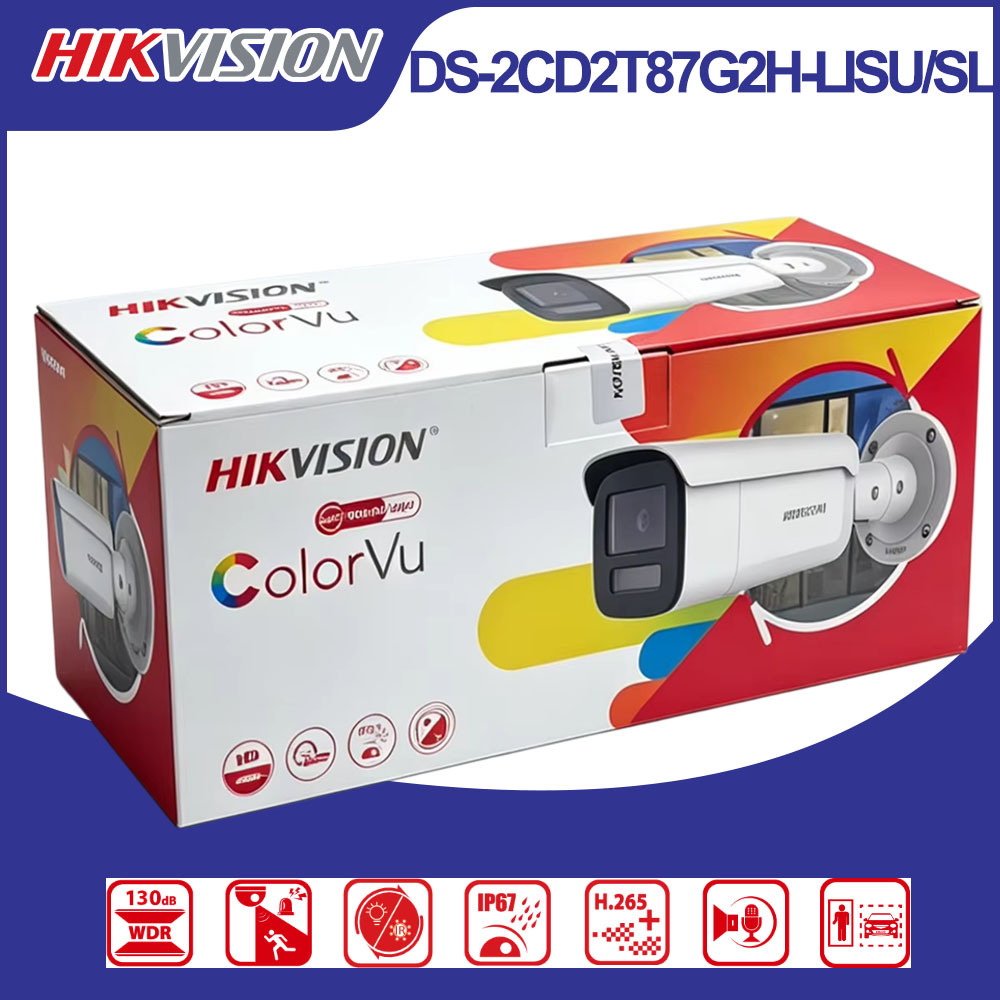 Outdoor Lighting No Electricity - Hikvision DS-2CD2T87G2H-LISU/SL 8MP 180° Panoramic ColorVu