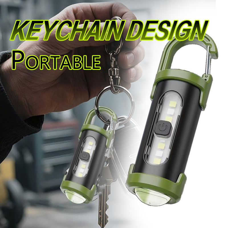 Outdoor Lighting Brands - Powerful EDC LED Flashlight Keychain Rechargeable