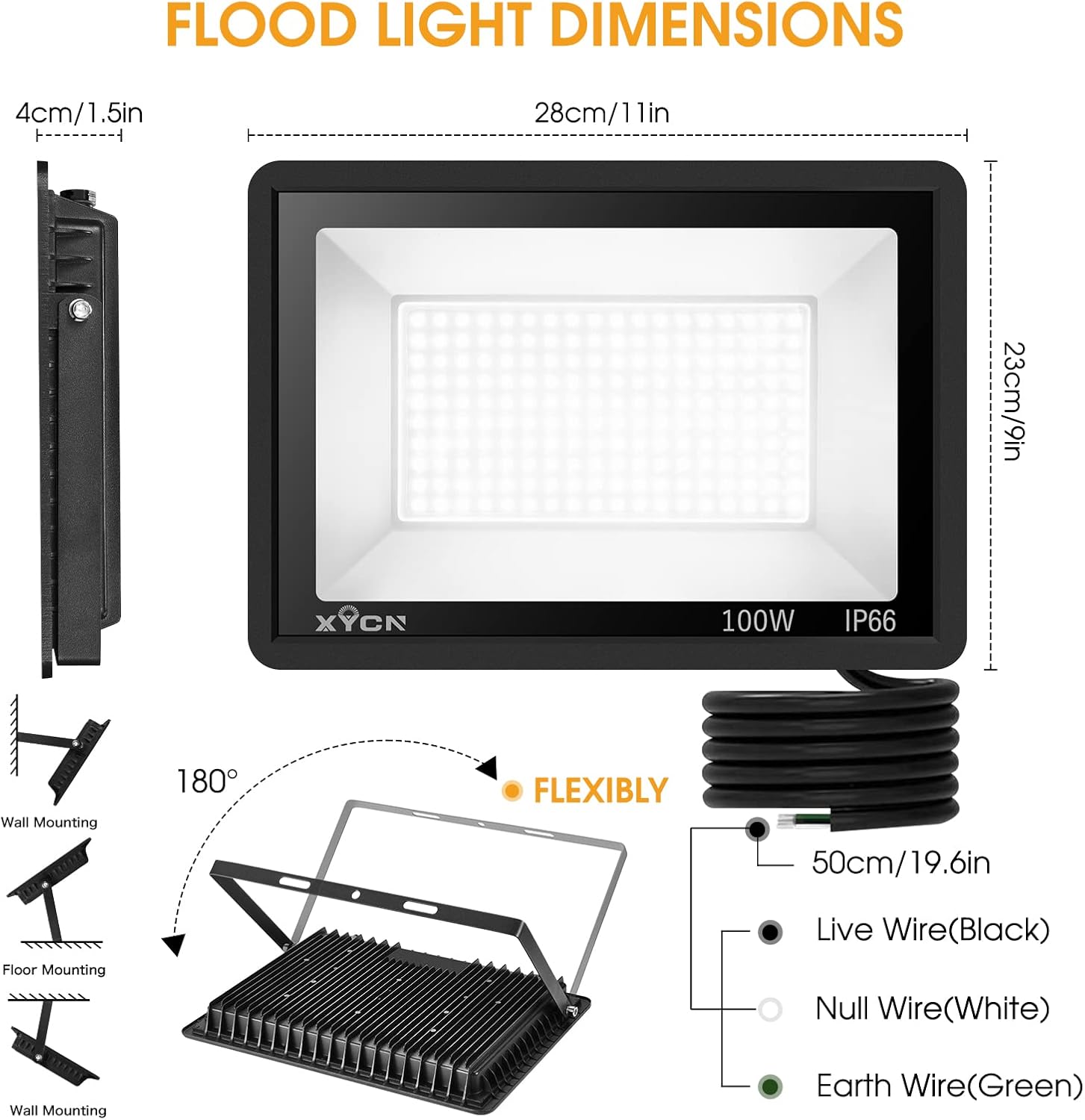 100W LED Flood Light, IP66 Wat – Led Flood Light recenzja i cena