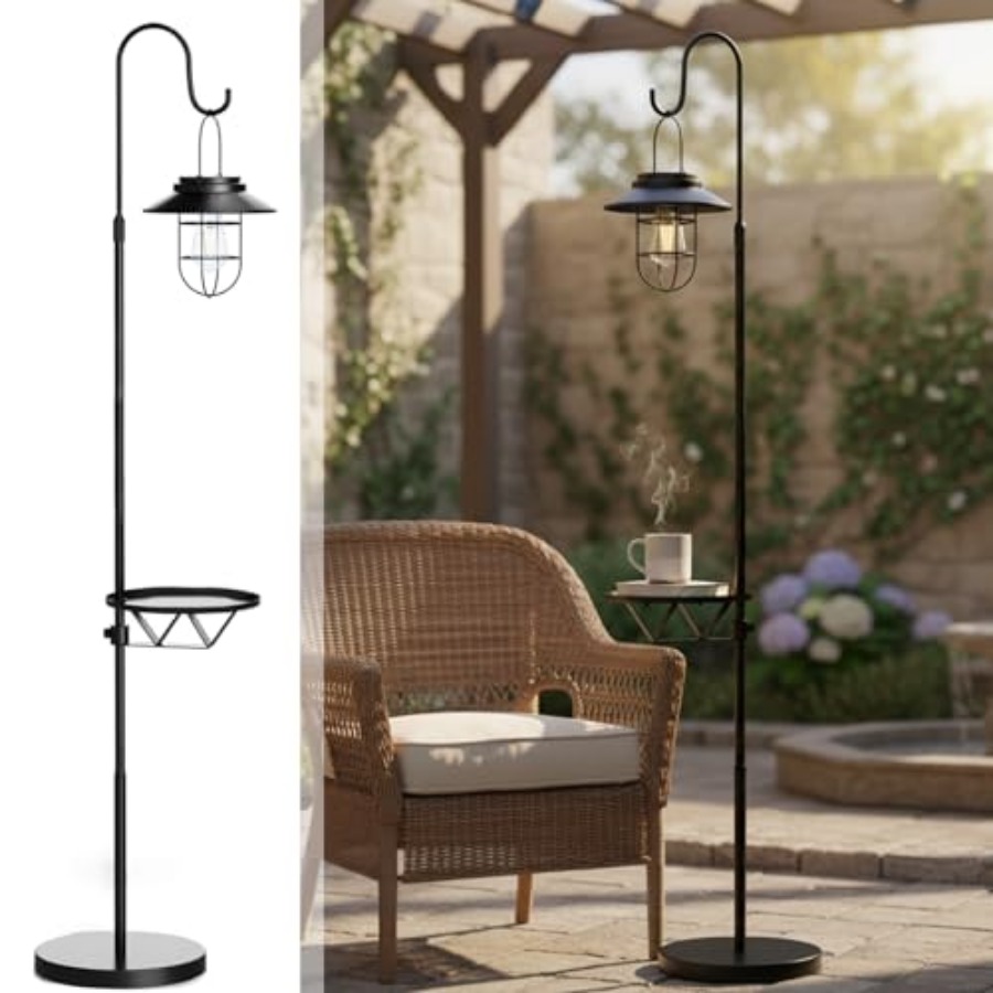 Solar Floor Lamp with Table, 6 – Outdoor Lighting Hooks recenzja i cena