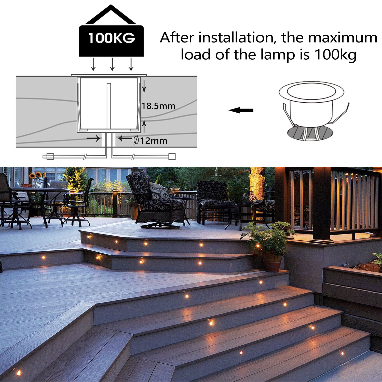QACA LED Low Voltage Recessed  – Outdoor Lighting Recessed recenzja i cena
