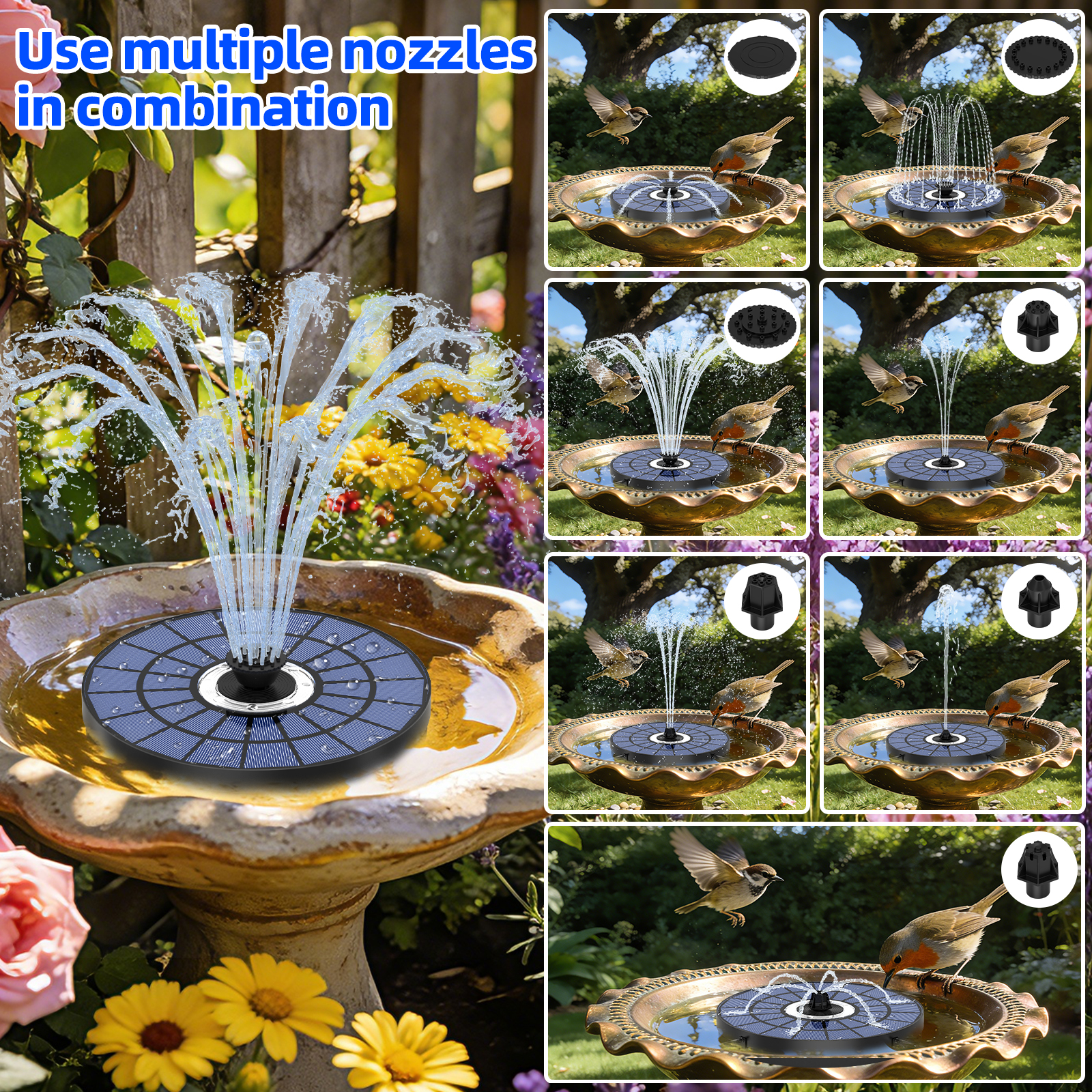 5.5W Solar Water Fountain 1500 – Bollard Light Garden recenzja i cena