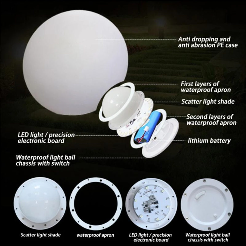 Rechargeable LED Glowing Ball  – Bollard Light Garden recenzja i cena