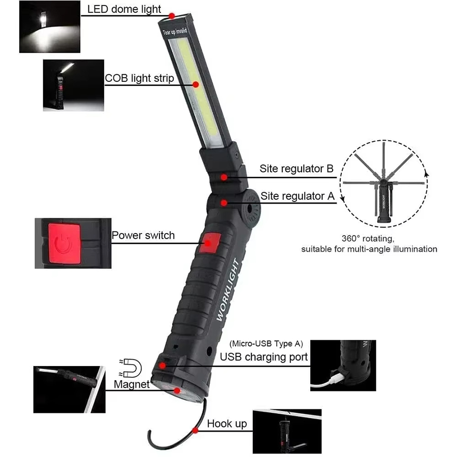 Portable LED Flashlight with M – Outdoor Lighting Hooks recenzja i cena
