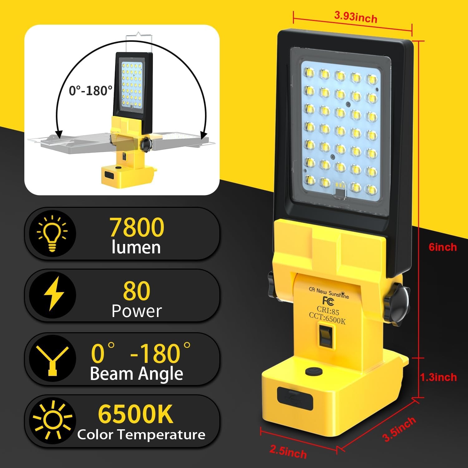 80W 7800LM LED Work Light w/ U – Led Flood Light recenzja i cena