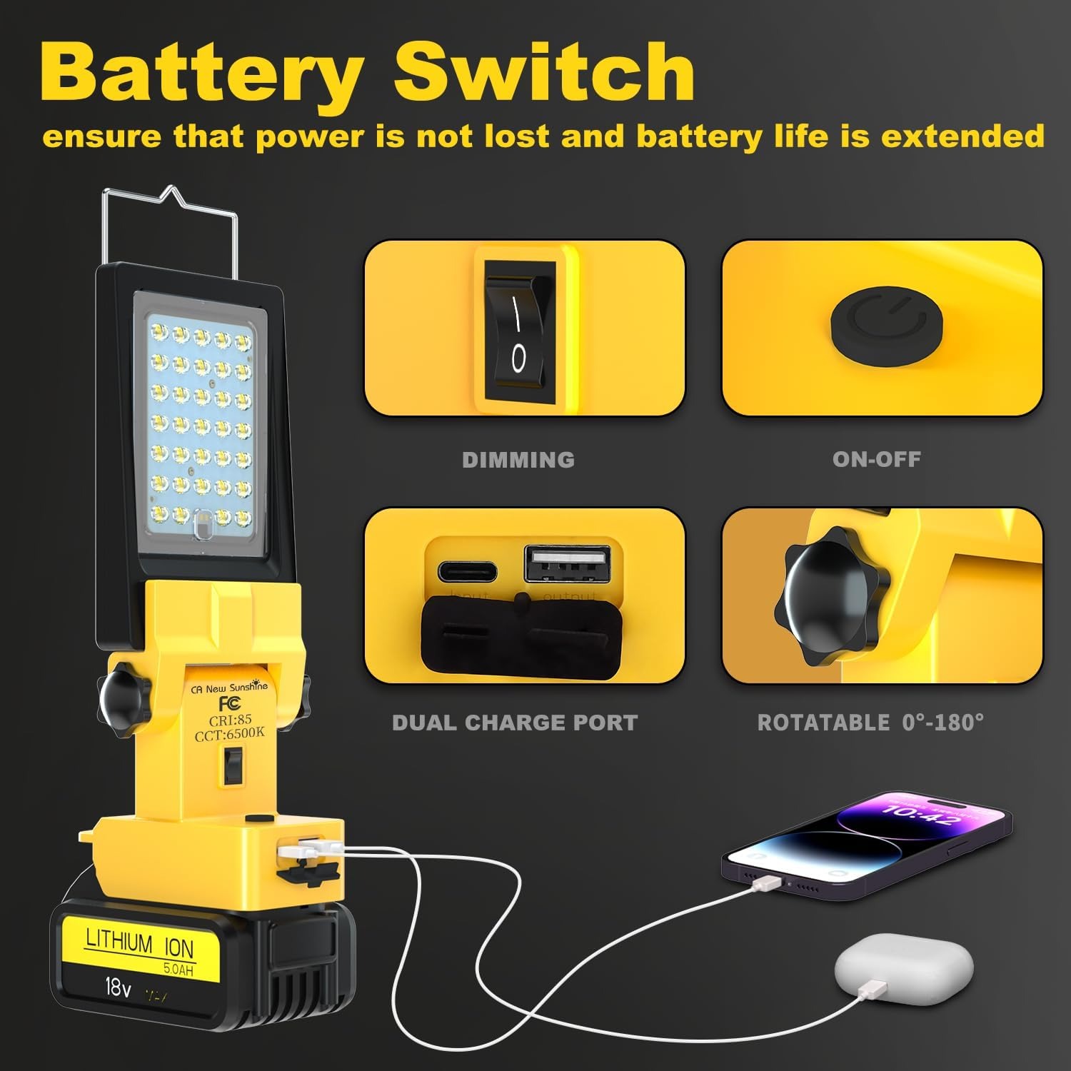 80W 7800LM LED Work Light w/ U – Led Flood Light recenzja i cena