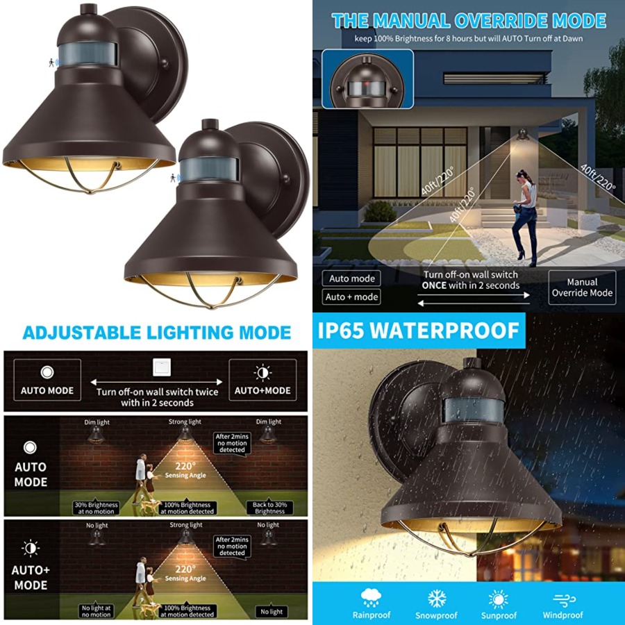 2 Pack Motion Sensor Outdoor L – Outdoor Lighting Sensor recenzja i cena