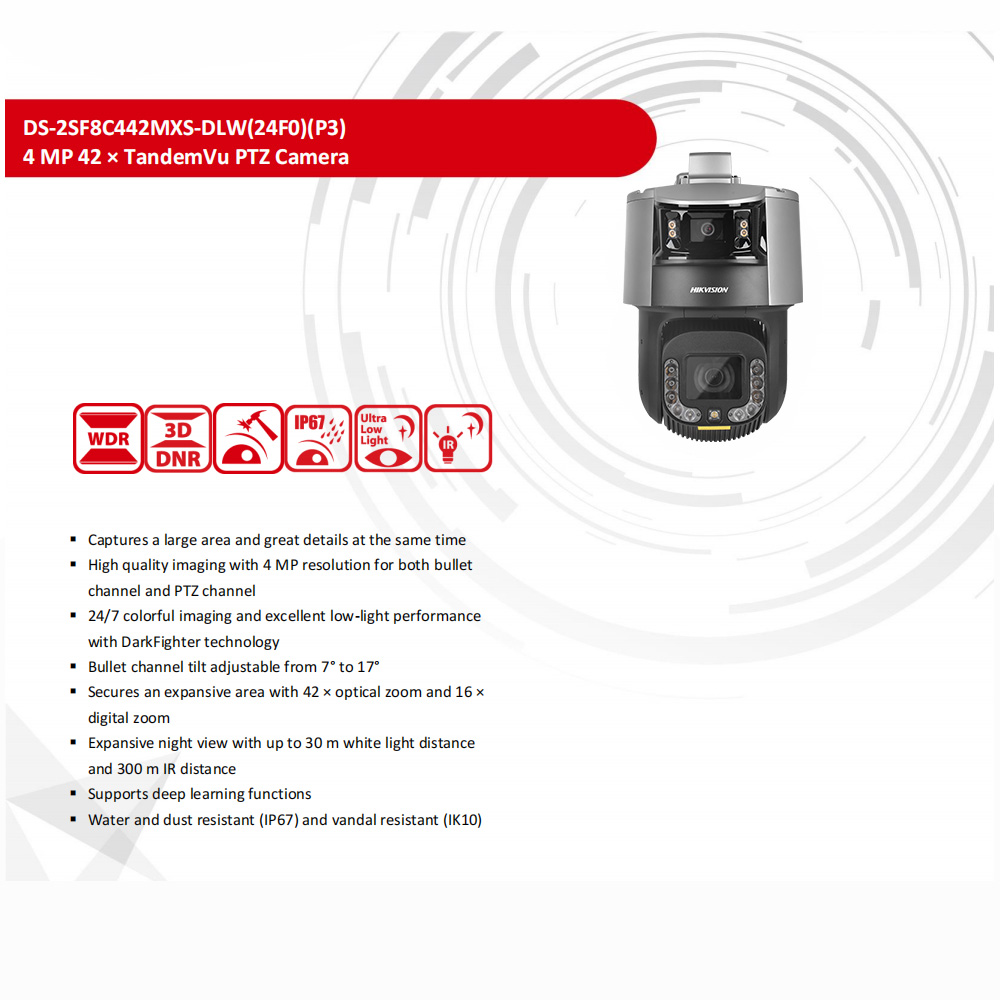 Hikvision PTZ Camera DS-2SF8C4 – Outdoor Lighting No Electricity recenzja i cena