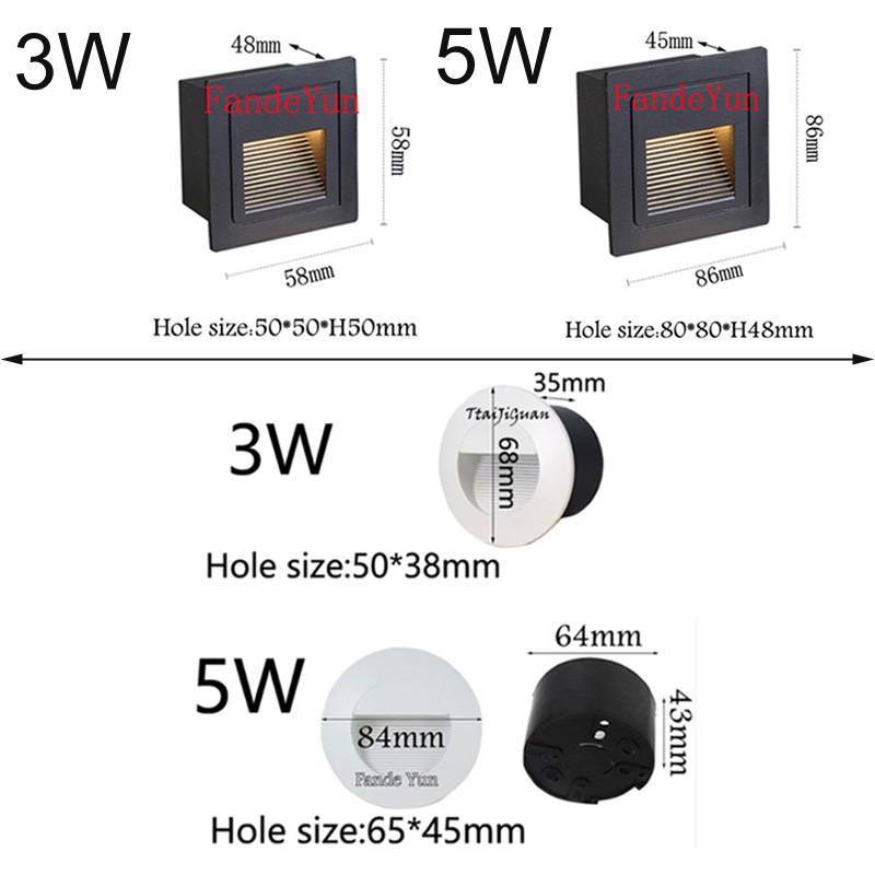Dimmable 3W 5W Recessed LED Ou – Outdoor Lighting Recessed recenzja i cena