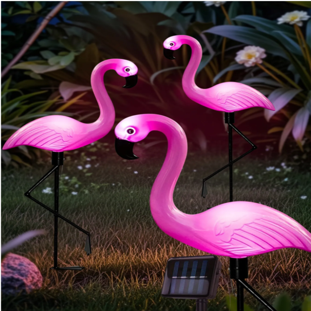 3Pcs Solar Powered Flamingo Gr – Bollard Light Garden recenzja i cena