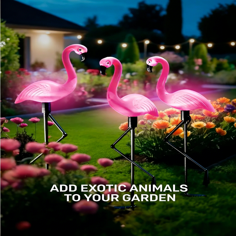 3Pcs Solar Powered Flamingo Gr – Bollard Light Garden recenzja i cena