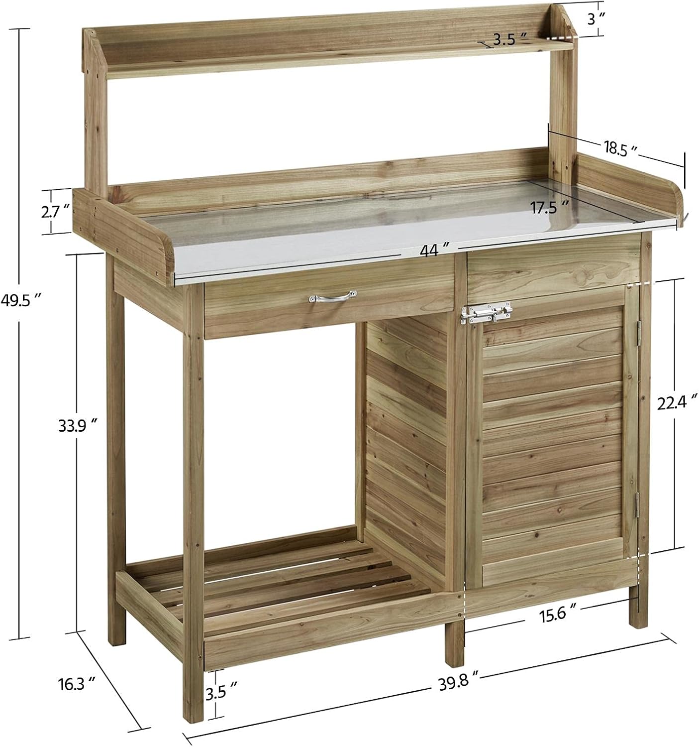 Outdoor Potting Bench Table, G – Outdoor Lighting Hooks recenzja i cena