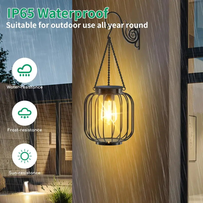 Solar Wrought Iron Lights Vint – Outdoor Lighting Pendant recenzja i cena