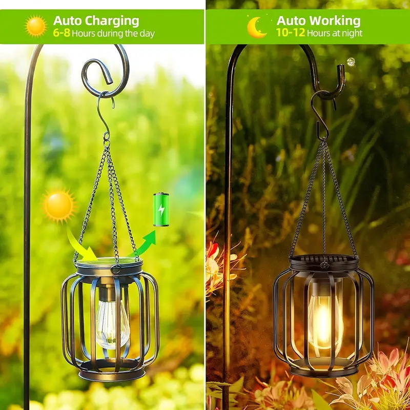 Solar Wrought Iron Lights Vint – Outdoor Lighting Pendant recenzja i cena