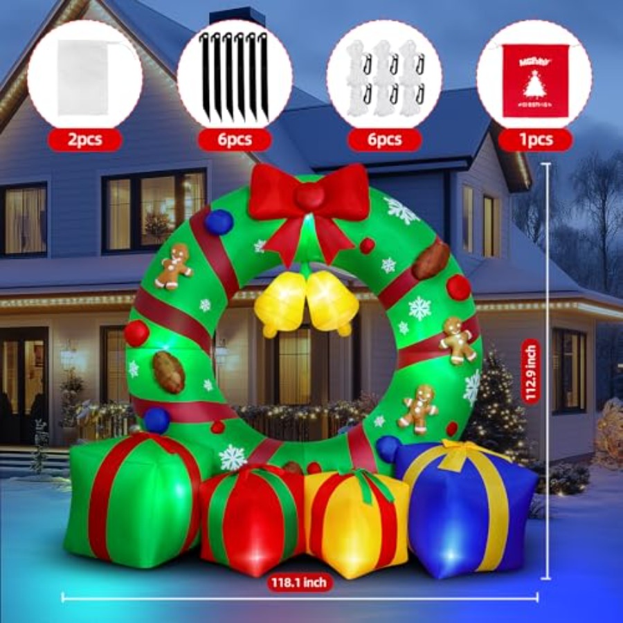 10FT Giant Inflatable Christma – Outdoor Lighting Box recenzja i cena