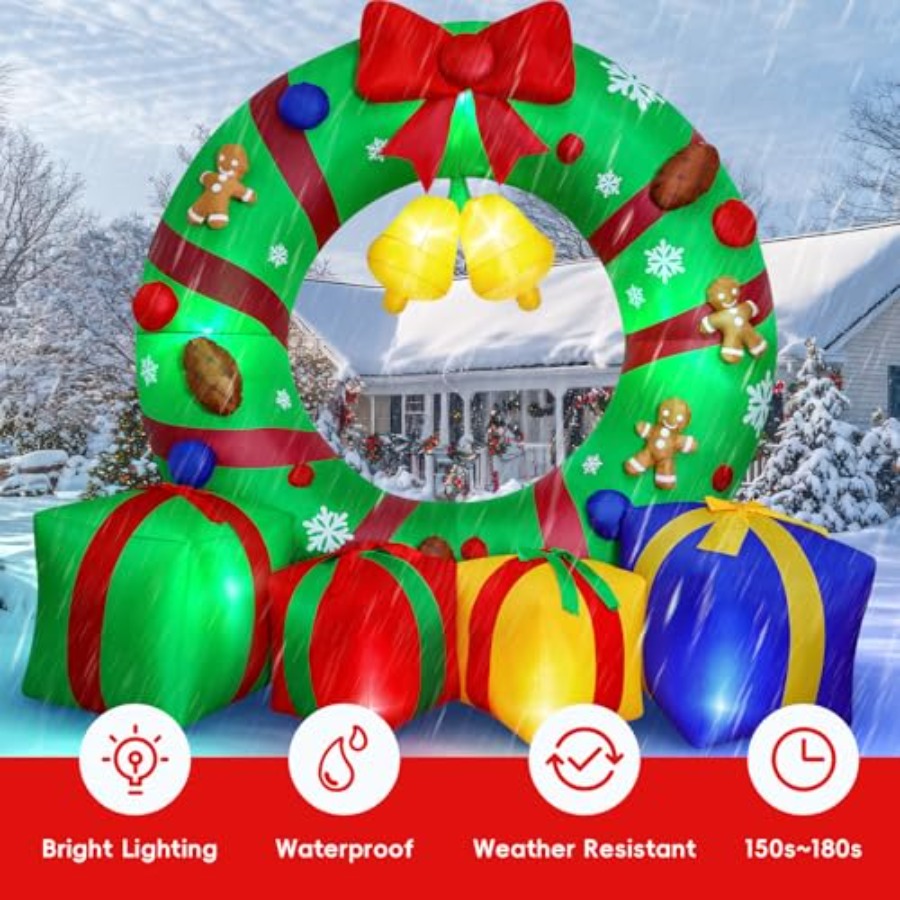 10FT Giant Inflatable Christma – Outdoor Lighting Box recenzja i cena