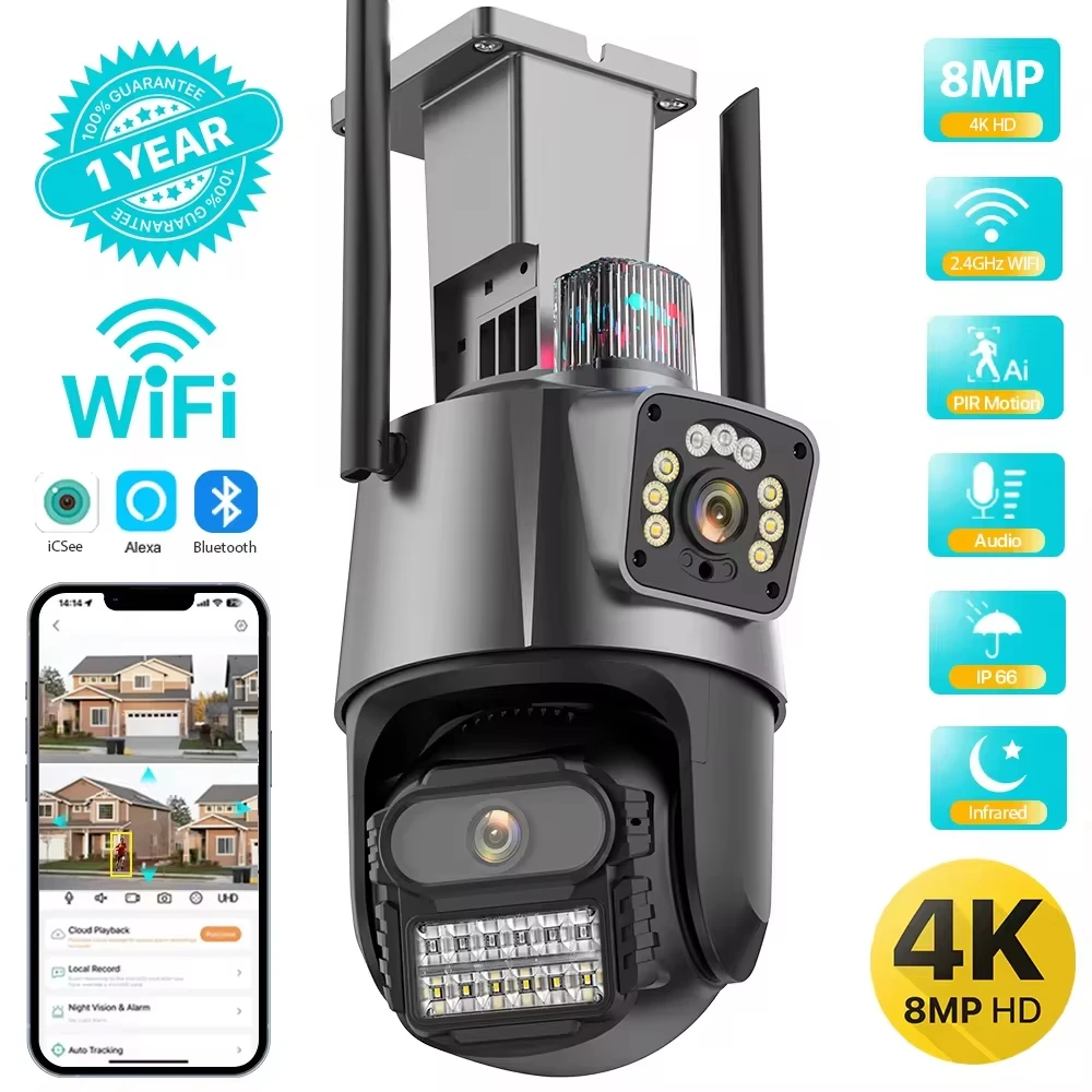 Outdoor Wifi PTZ Camera 4K 8MP – Outdoor Lighting No Electricity recenzja i cena
