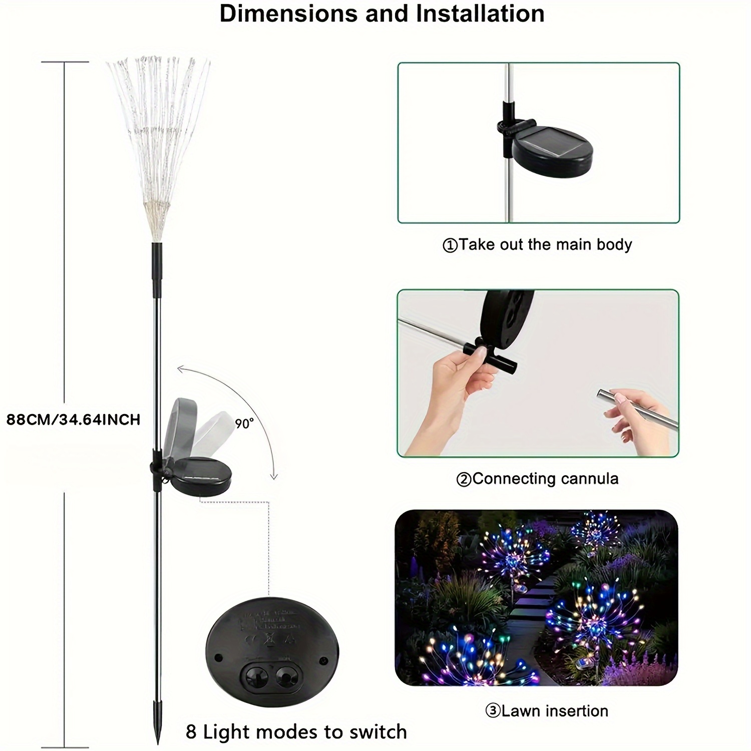 8-Mode Solar Firework Lights w – Outdoor Lighting In Photography recenzja i cena