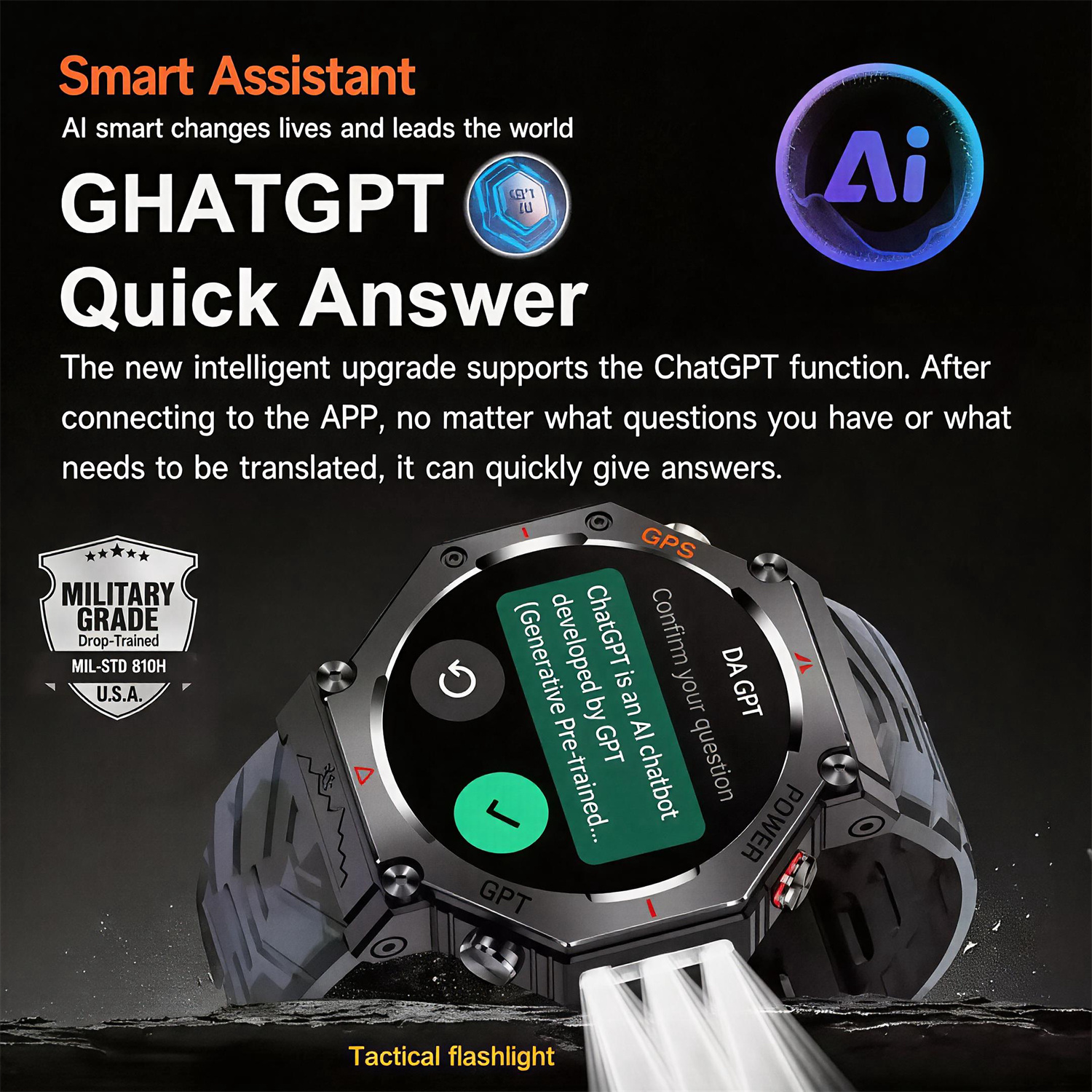 Military Smart Watch T-Rex 3 B – Outdoor Lighting Perspectives recenzja i cena