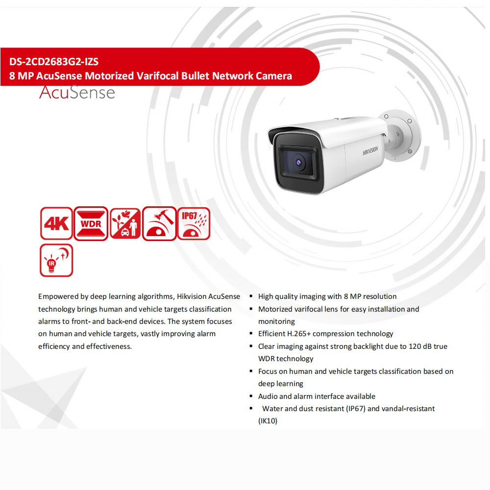 HIkvision DS-2CD2683G2-IZS 8MP – Outdoor Lighting No Electricity recenzja i cena