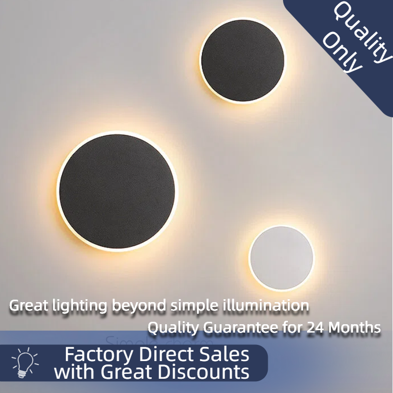 Nordic Minimalist Round LED Wa – Outdoor Lighting Up And Down recenzja i cena