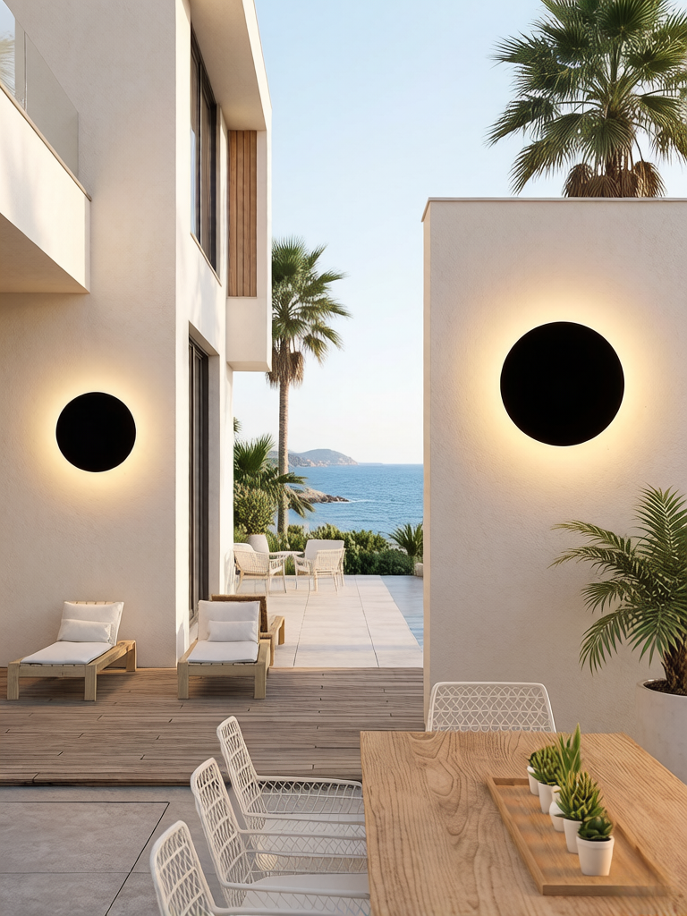 Nordic Minimalist Round LED Wa – Outdoor Lighting Up And Down recenzja i cena