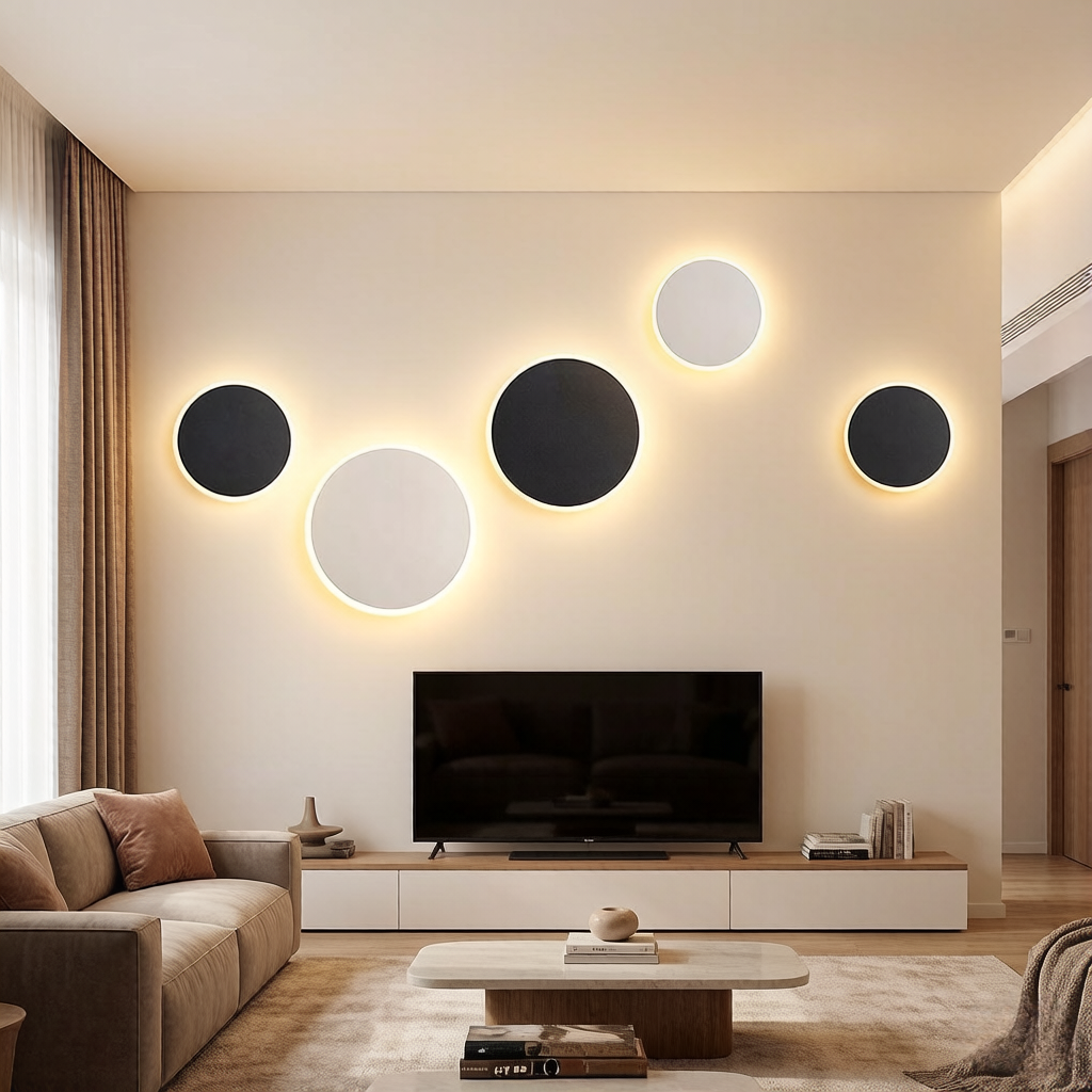 Nordic Minimalist Round LED Wa – Outdoor Lighting Up And Down recenzja i cena