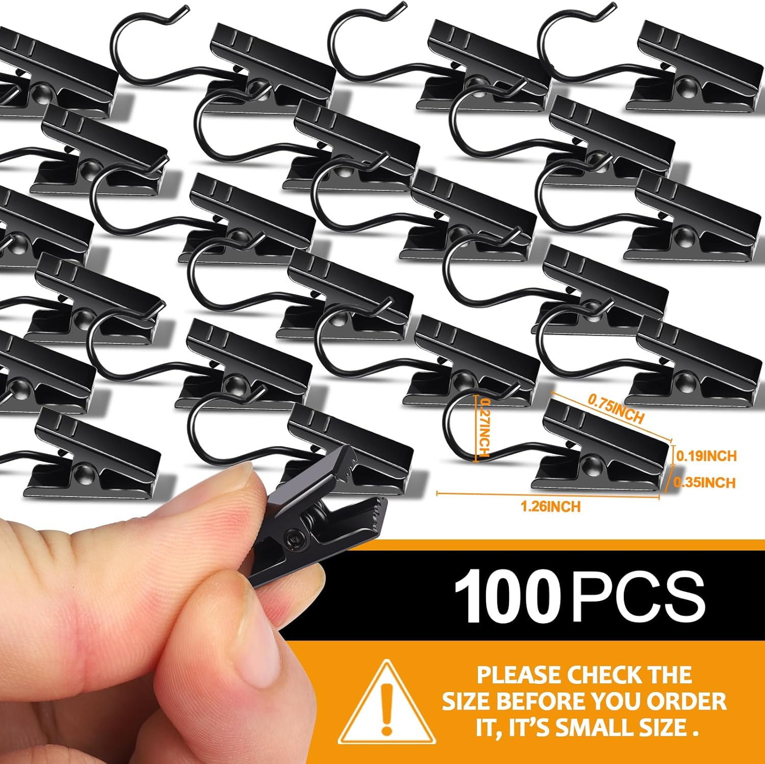100 Pack Small Curtain Clips f – Outdoor Lighting Hooks recenzja i cena