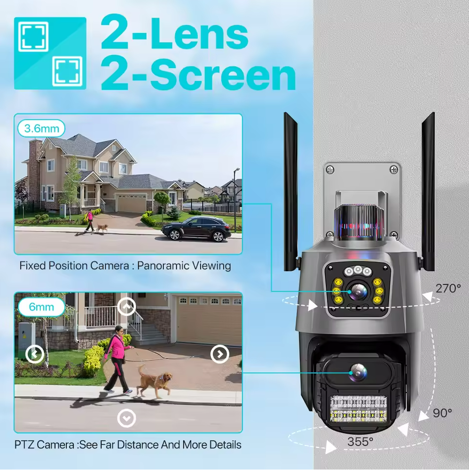 4K 8MP Dual-Lens Dual Screen O – Outdoor Lighting No Electricity recenzja i cena