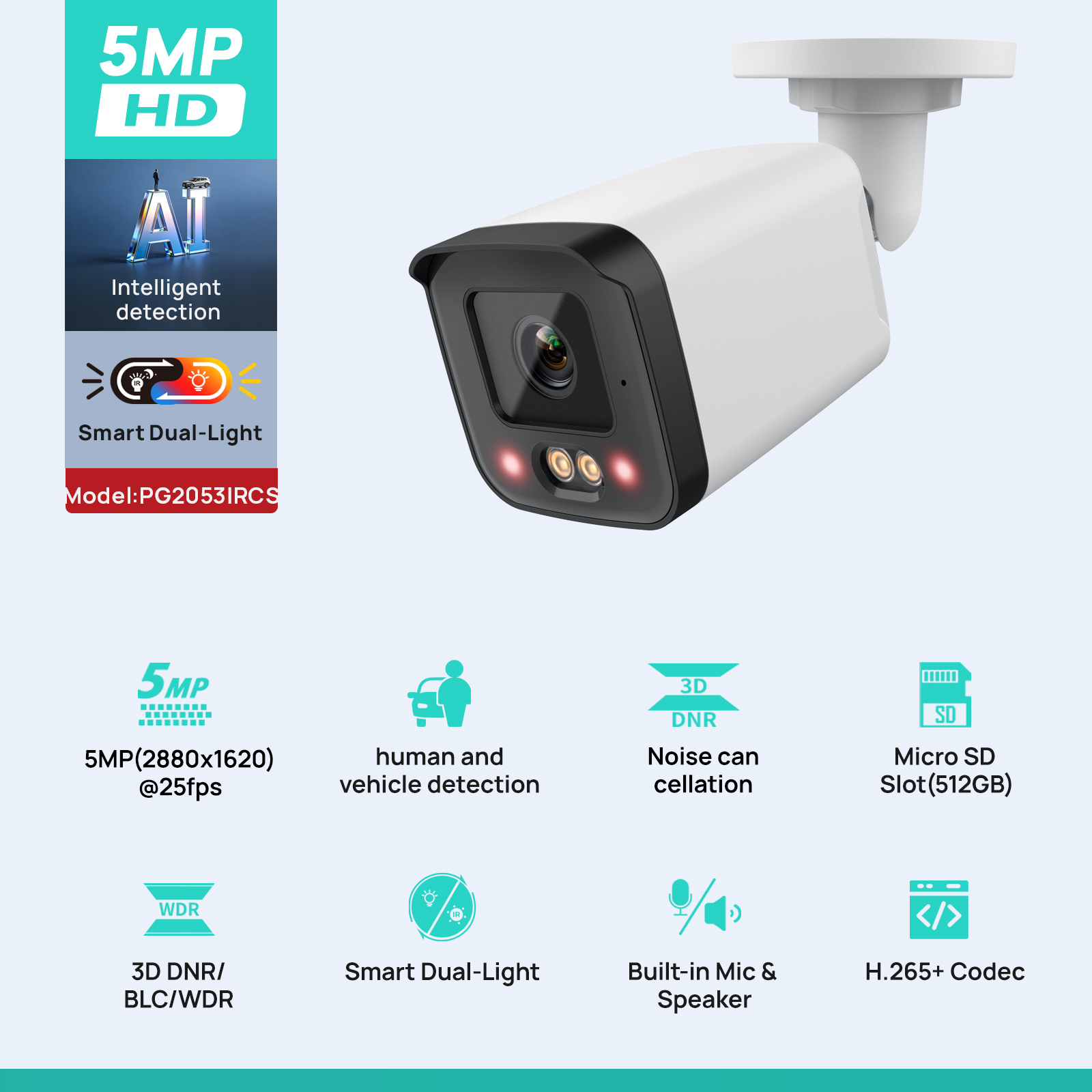 VIKYLIN IP Security Camera 5MP – Outdoor Lighting No Electricity recenzja i cena