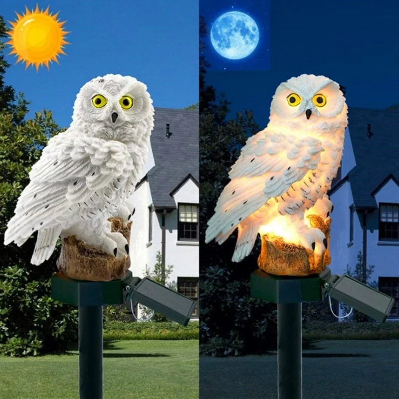 Solar Owl Statue Garden Light  – Outdoor Lighting Brands recenzja i cena