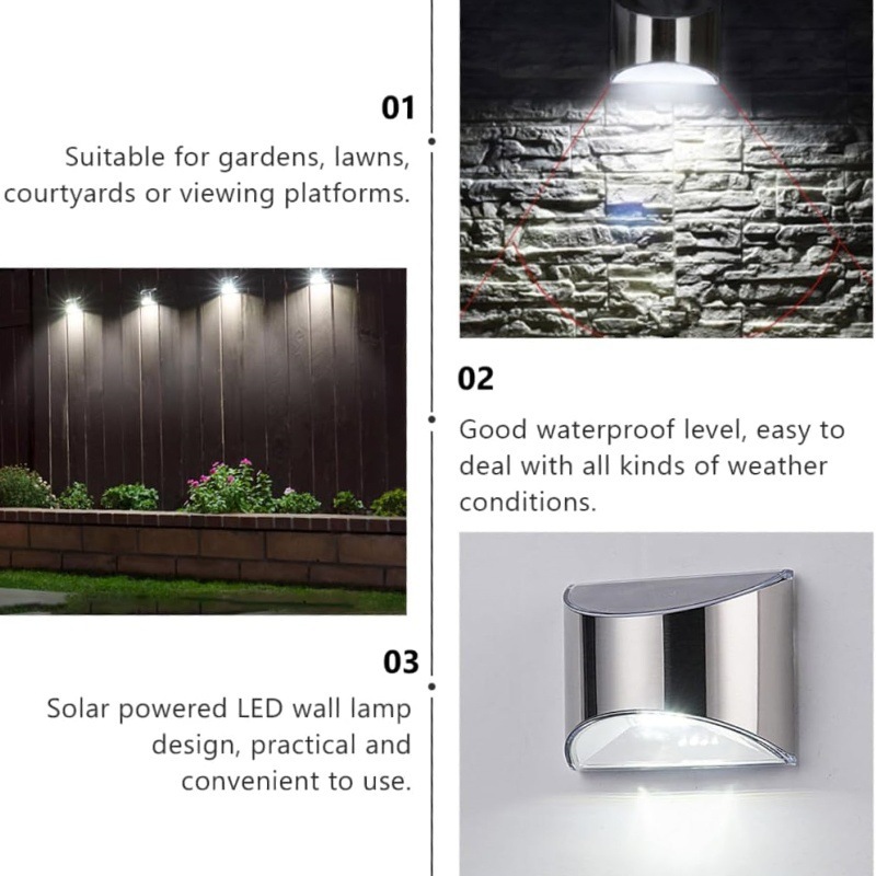 2Pcs Solar Garden Light Stainl – Outdoor Lighting Up And Down recenzja i cena