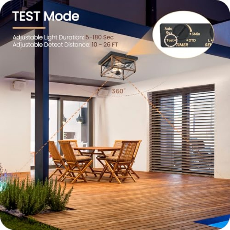 Outdoor Ceiling Light with Mot – Outdoor Lighting Sensor recenzja i cena