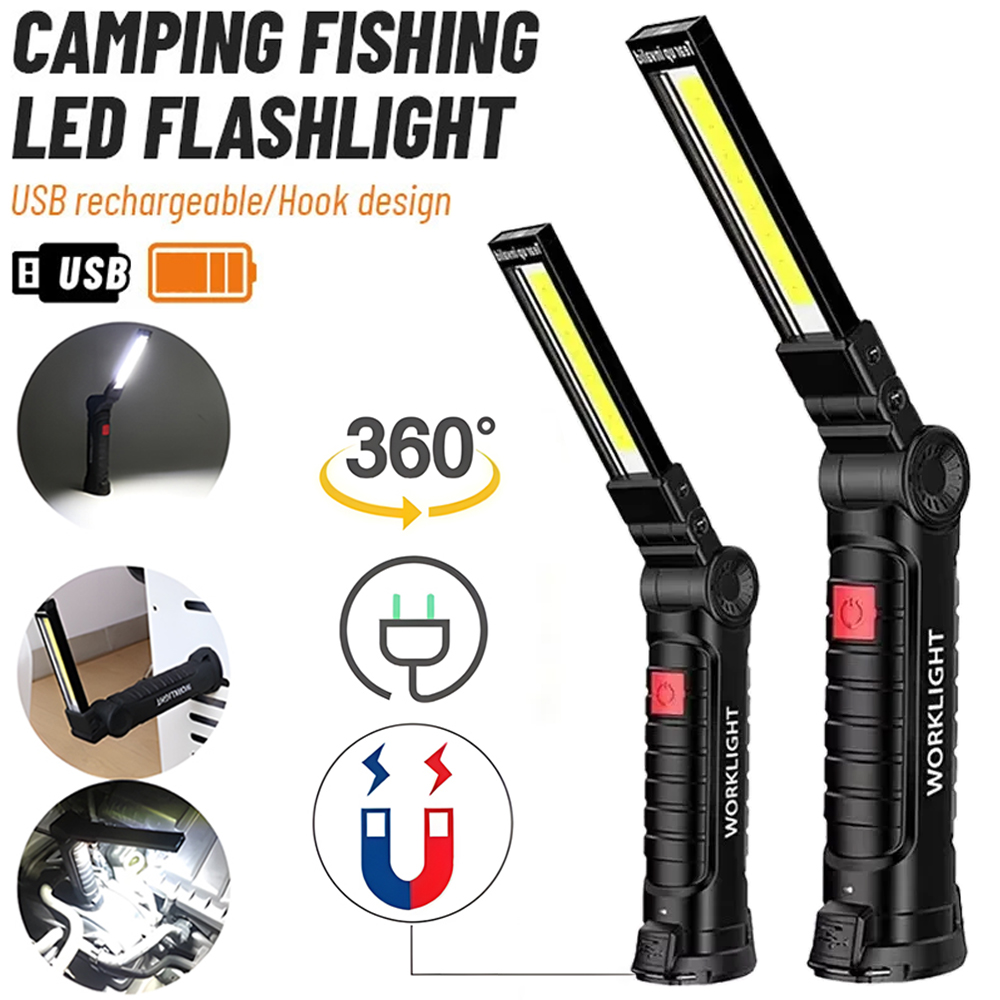 LED COB Flashlight USB Recharg – Outdoor Lighting Hooks recenzja i cena