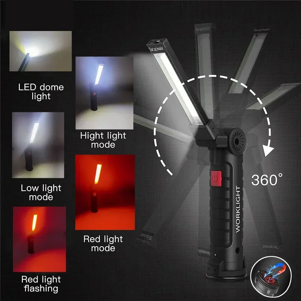 LED COB Flashlight USB Recharg – Outdoor Lighting Hooks recenzja i cena