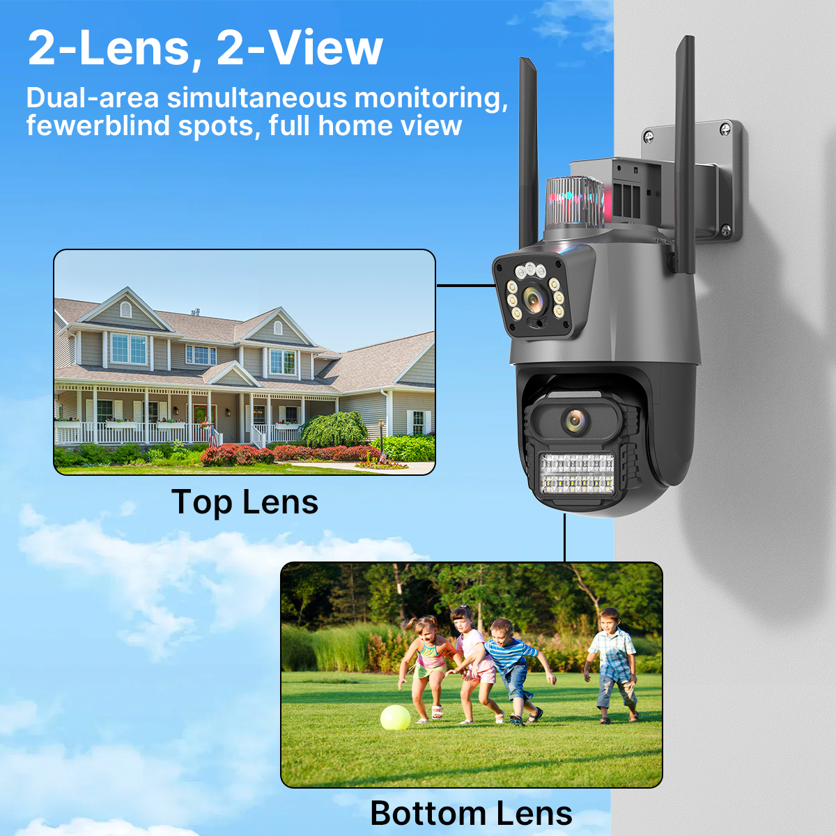 WONSDAR Outdoor Wifi PTZ Camer – Outdoor Lighting No Electricity recenzja i cena
