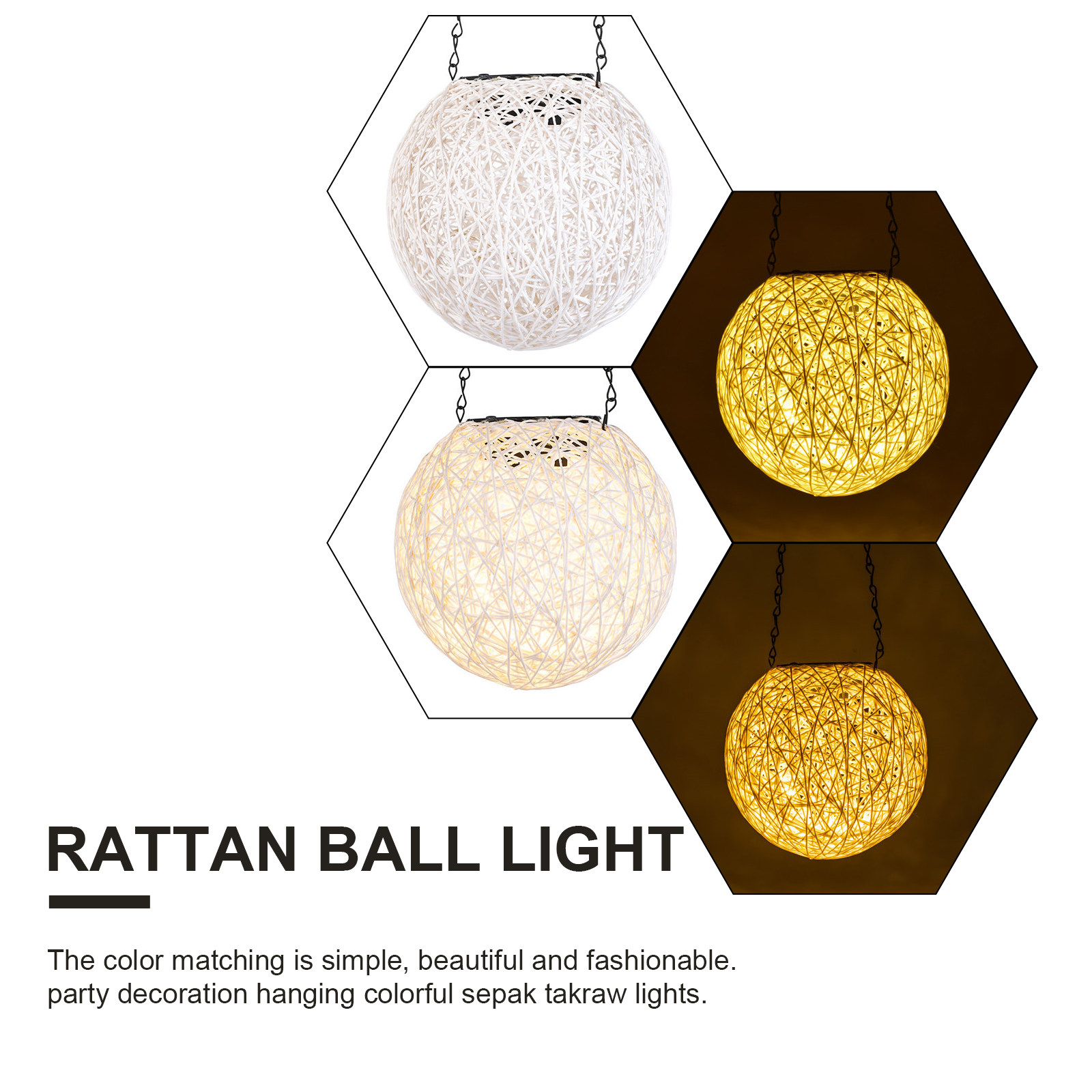 1Pcs Solar Rattan Ball Light O – Outdoor Lighting Pendant recenzja i cena